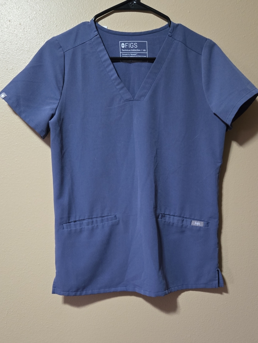 FIGS Women's Navy V-Neck Scrub Top